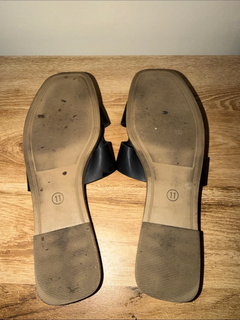a new day Black Slide Sandals with Cutout Strap